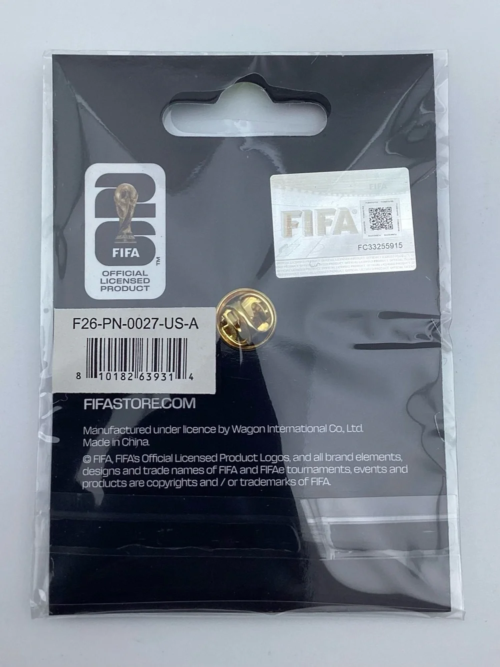 Official FIFA World Cup 2026 USA Patriot American Flag & American Eagle Pin